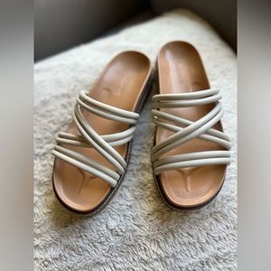 Madewell Charley strappy slide sandal - pale oyster/6.5